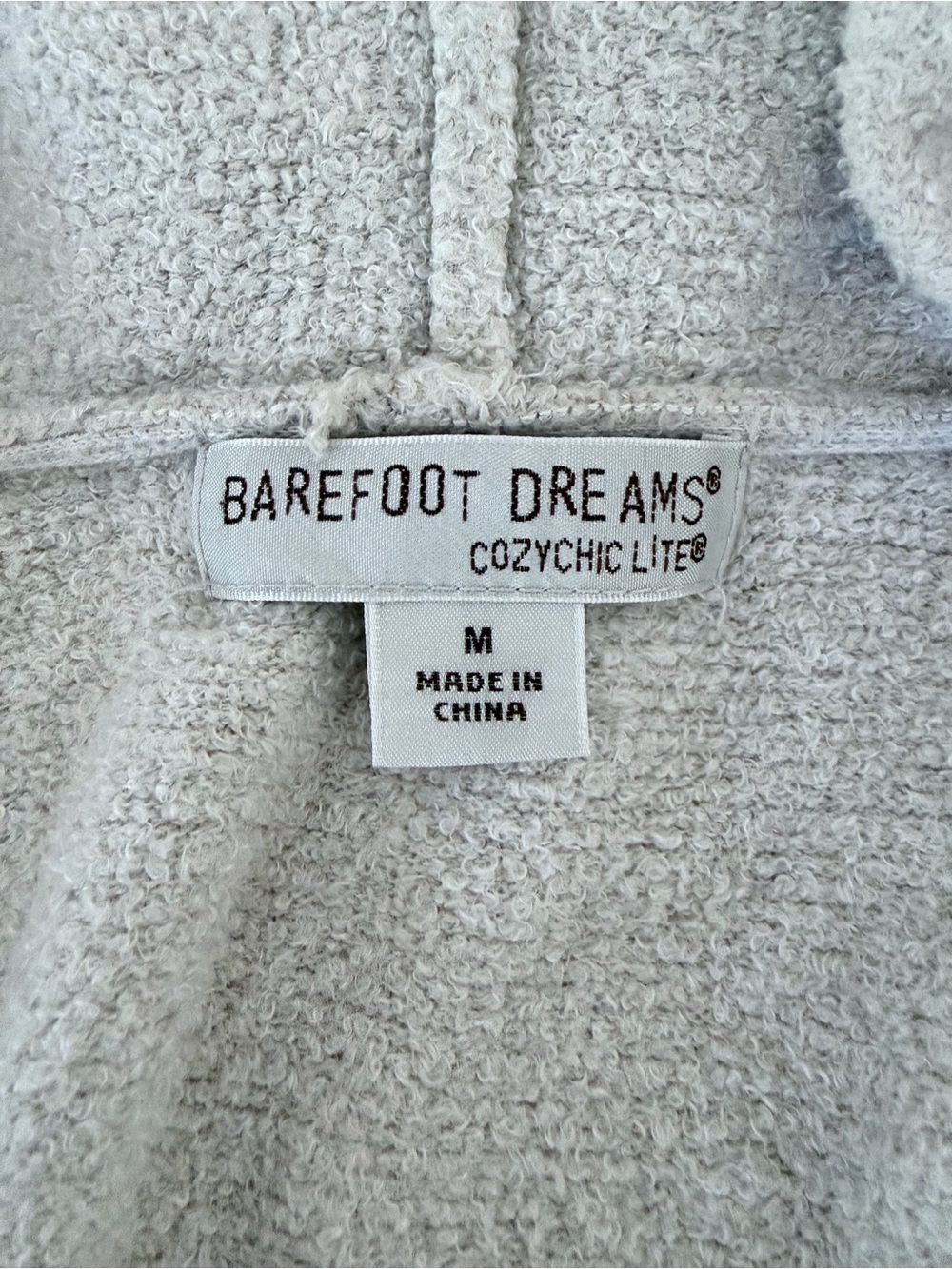 Barefoot Dreams CozyChic Lite Hooded Cardigan - Light Gray